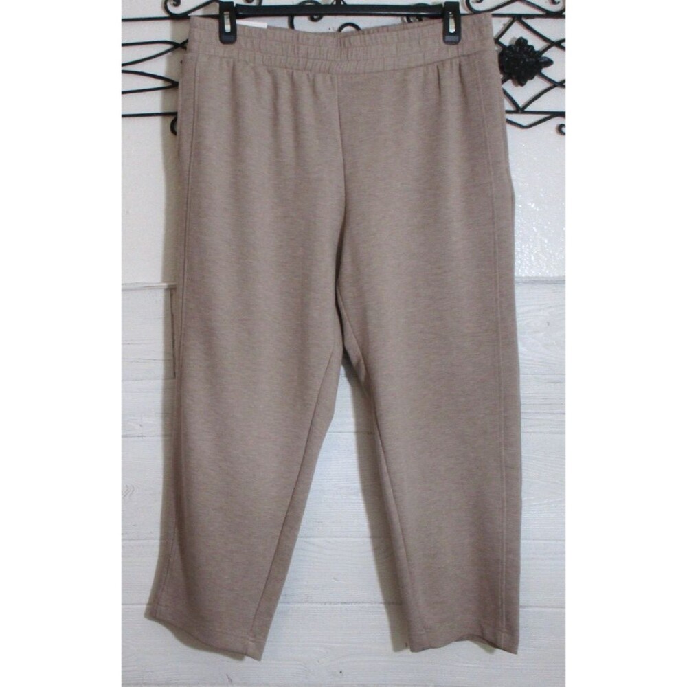 Danskin Women's Luxe Retro Jogger Pants Size XL Brown Elastic Waist